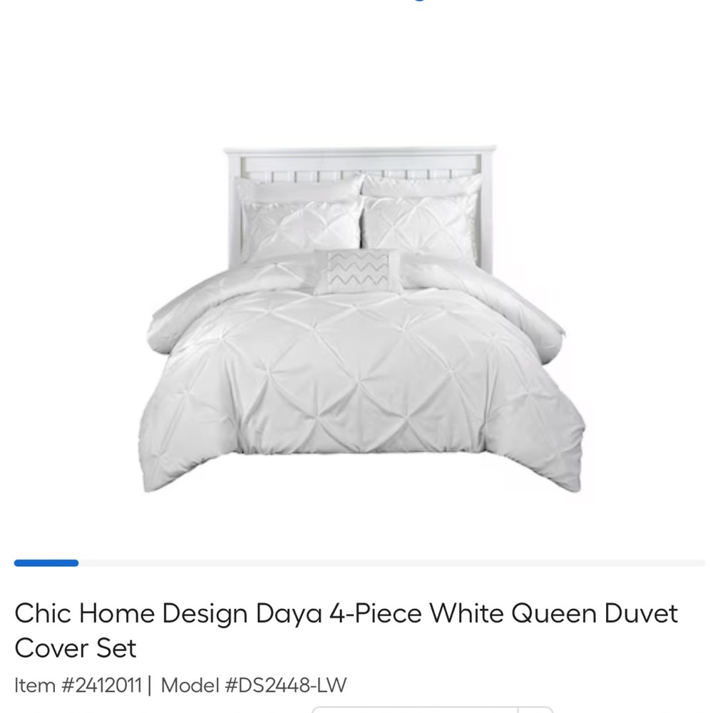 Chic Home Designs DAYA 4 piece duvet set Queen